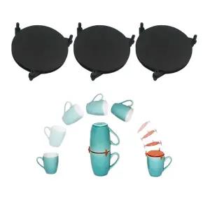 신축형 컵홀더 3p 조절 레이어드 컵선반 컵걸이 정리