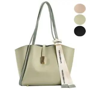 여성숄더백 레터링 스트랩 레더 여자 숄더백 출근가방 파우치내장