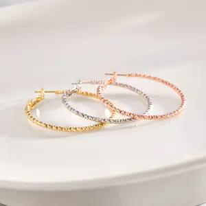 시후주얼리 심플 컷팅귀걸이 빅링 은침귀걸이 EB899E