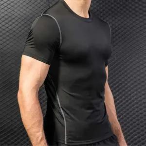 헬스 머슬핏 티셔츠 남자 피트니스 웨어 슬림 쫄티 Olb7+3SMN