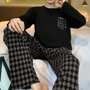 봄 가을 남자잠옷 긴팔 잠옷세트 남성 상하의세트 캐주얼 홈웨어 3종