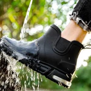 앵클레인부츠 첼시레인부츠 장화 블랙 1컬러 에어쿠션 남성