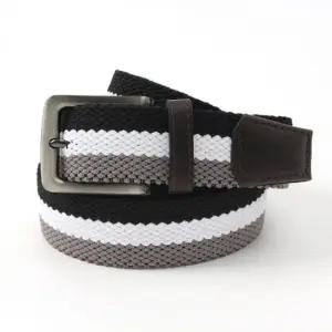 삼색 컬러 패브릭 버클 장식 벨트 스트랩 핀버클 디자인