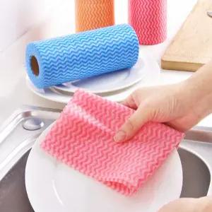 온코 부직포 일회용 뜯어쓰는 행주 레드 수세미 롤 빨아쓰는