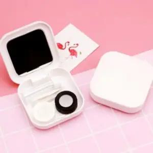 스퀘어 거울 렌즈케이스 5p 세트 흡입봉 보존액 용기