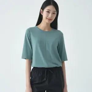 [지센] 여성 [에센셜] 면실켓 5부 티셔츠 LCTSO382_BL