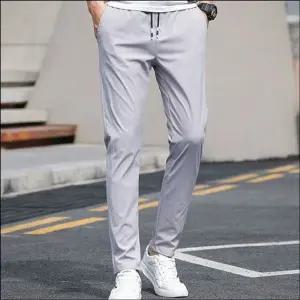 남성 기모안감 포근한 캐주얼바지 일자핏 밴딩 슬랙스 4색 xBI2+1ncM