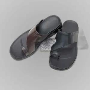 08호 남성쪼리 가죽 쿠션감 고급형 샌들 조리 창 2중 슬리퍼 국내생산
