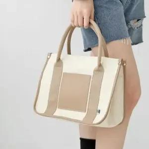 여성용 숄더 크로스백 웨빙스트랩 토트 핸드백 탑 핸들 가방