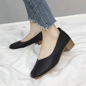 여성 봄단화 굽있는 플랫슈즈 직장인 출퇴근 편한구두 cFa7+6nxs