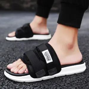 배색 스트랩 슬리퍼 커플 가벼운 샌들 여름 KPM5+4Zox