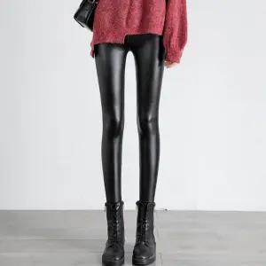 여성 시크 올블랙 스판쫀쫀 레깅스 슬림핏 가죽타이즈 eit5+8chU