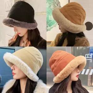 여성 부들 포근 밍크 뽀글이 버킷햇 urd-169 여자 겨울