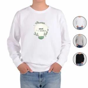 맨투맨 프린팅티셔츠 환경보호 지구의날 C MyB9+8DZw