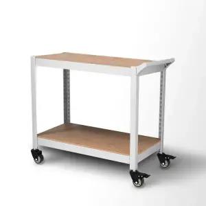 아트박스/스피드랙 홈던트하우스 트롤리 카트 바퀴선반 2단900x400x600