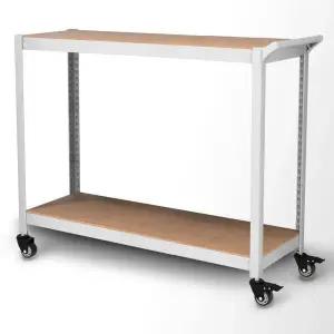 아트박스/스피드랙 홈던트하우스 트롤리 카트 바퀴선반 2단1000x400x900