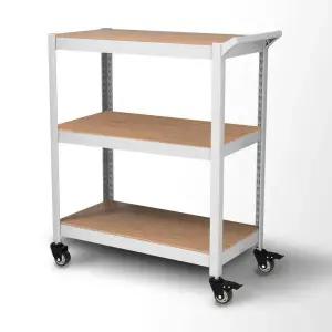 아트박스/스피드랙 홈던트하우스 트롤리 카트 바퀴선반 3단800x400x900