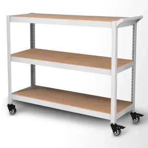 아트박스/스피드랙 홈던트하우스 트롤리 카트 바퀴선반 3단1100x400x900