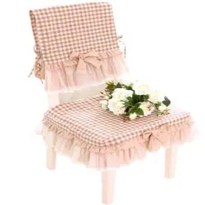 의자 덮개 등받이 레이스 천갈이 커버 체크 리폼 교체