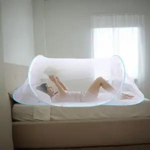 침대 원터치 간편형 야외 아기방 원형 방충망