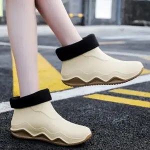 겨울 남여공용 방한 레인부츠 기모 방수