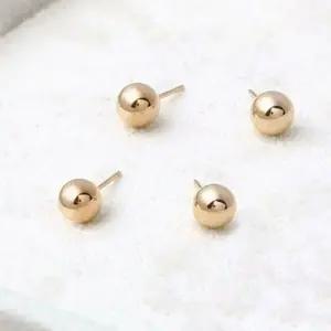 [하프클럽/]14K 골드 5mm 라운드 볼 금 귀걸이