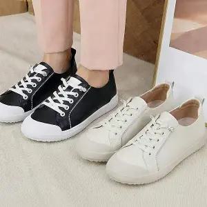 더힐슈즈 가죽 지퍼라인 여성여자 운동화 슬립온 스니커즈 3cm sjpe-s-2004