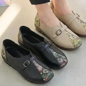 더힐슈즈 가죽 여성여자 구두 정장화 단화 로퍼 플랫 슬립온 3.5cm sjpe+P567