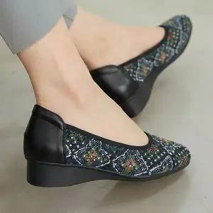 더힐슈즈 메쉬 패턴 여성여자 구두 정장화 단화 로퍼 플랫슈즈 3.5cm sjpe-s-M3002