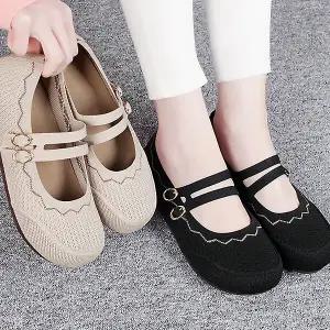 더힐슈즈 니트 메리제인 여성여자 구두 단화 로퍼 플랫슈즈 3cm sjsz-mk-185