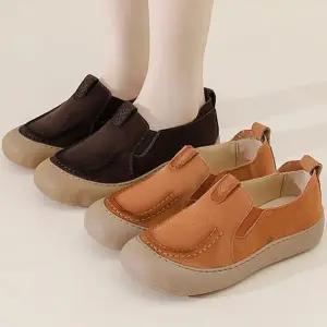 더힐슈즈 소가죽 밴딩 여성여자 운동화 슬립온 스니커즈 3cm sjjz-1278