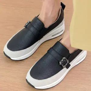 더힐슈즈 가죽 에어 여성여자 운동화 슬립온 스니커즈 4.5cm sjpe+P560