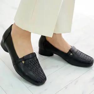 더힐슈즈 가죽 여성여자 구두 정장화 단화 로퍼 플랫슈즈 4cm sjpe-s-2028