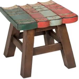 씨 아일랜드 도서 디자인 핸드 조각 아카시아 원목 장식 짧은 의자 수입