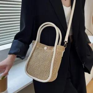 여성 시원한 라틴 느낌 디자인 포인트 토트 숄더백 PYw3+3XAj