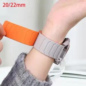 삼성 갤럭시 워치 7 6 5 4 3용 22mm 20mm 마그네틱 밴드 화웨이 GT5/4/3Pro 46mm 용 실리콘 루프 스트랩