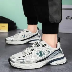 패턴 색감 트랜디 스타일 남성 통굽 어글리 스니커즈 WFG33P0