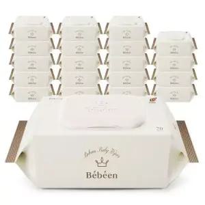 베베앙 프리미엄골드 물티슈 70매 20팩 두꺼운 고평량75g 엠보 캡형 아기물티슈