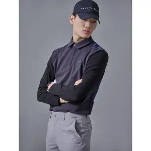 [빈폴골프] 남성 피케 긴팔 티셔츠 - 네이비(BJ5241B02R)