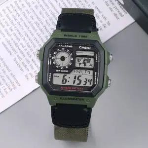 [카시오] AE-1200WHB-3B 군용 군인 전자 방수 스포츠 남자 우레탄시계 d