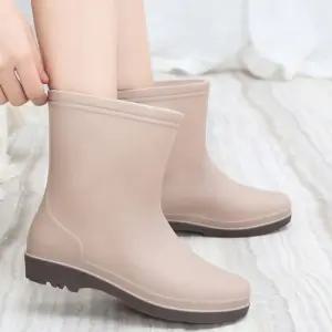여성 안감 기모 방한 심플 디자인 미들기장 장화