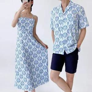 TBZ GSS SH222-DR222 남자 여자 커플 에스닉 비치웨어 해변룩 바캉스 비치