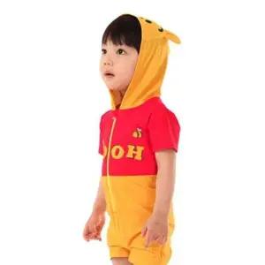 [콩심팥심]푸우 남아 수영복 수트형 후드 래쉬가드 P 수영복 실내 여아 남아