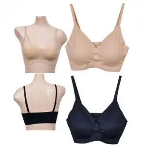 심리스 무봉제 노와이어 스포츠 브라 스트랩 조절 가능