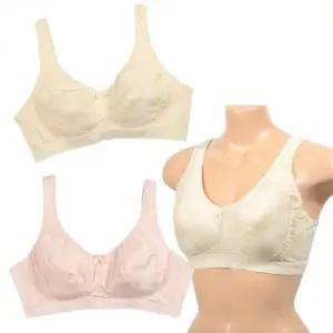 스포츠용 노와이어 소프트 브라 105C 연한노랑 컵컵