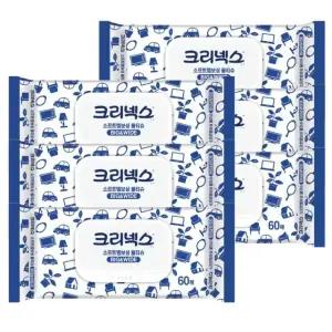 크리넥스 소프트 엠보싱 물티슈 60매 x 6팩 BIGWIDE