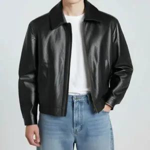 [리버스지오지아](천안아산점)페이크 레더 점퍼 / AAG2JJ1102BK