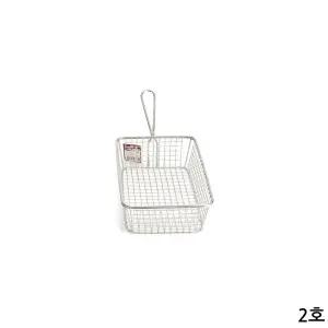 스테인레스 미니 사각 튀김 바스켓 2호기름빼는망 스텐 바구니 빼는