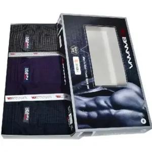 남성속옷 쿨샵 세련된 남성 트렁크팬티 격자패턴 팬티 3매