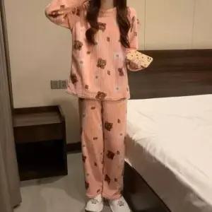 비욘드라이프 곰돌이 골지 극세사 상하의세트 1006809